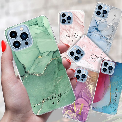 Personalised marble phone case - personalised,